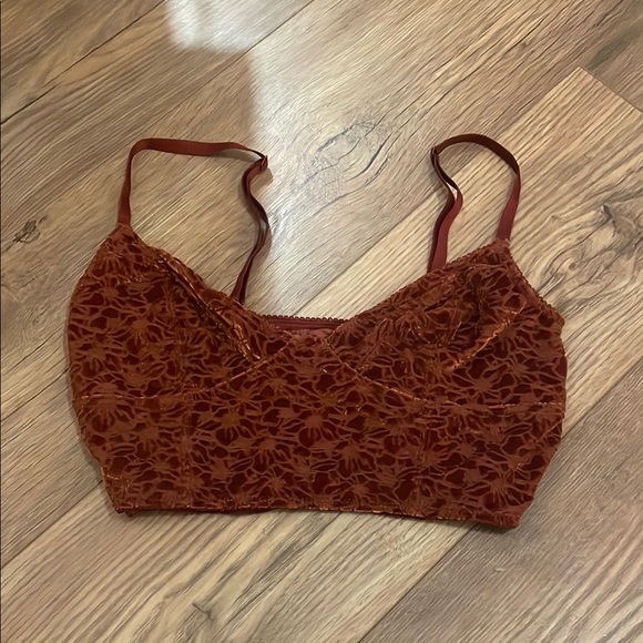 Free People Other - Intimately x Free People Velvet Floral Bralette